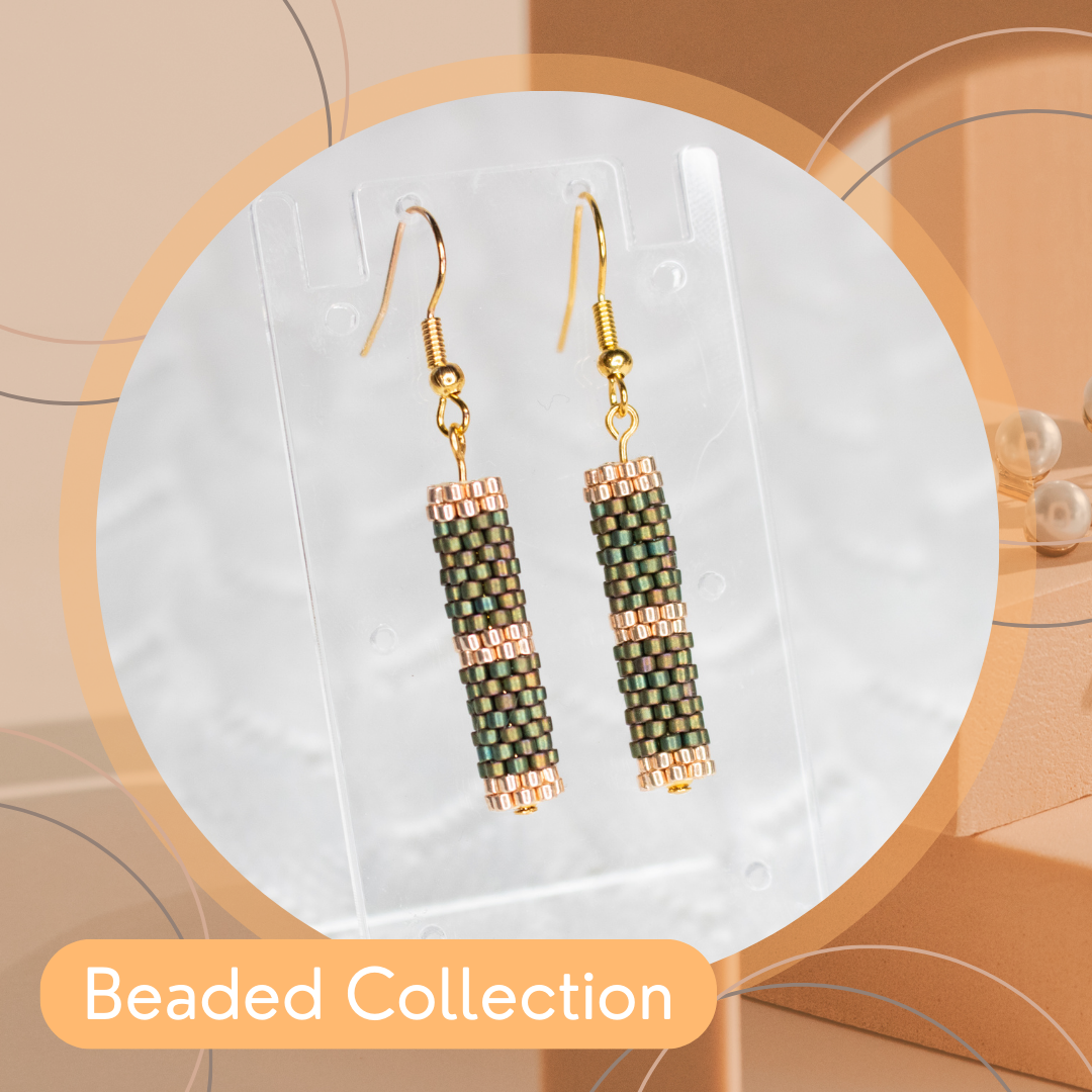Peyote shop tube earrings